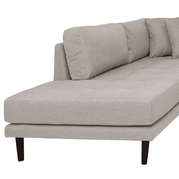 Sedacia súprava LADIDO U pravá, svetlosivá/čierna 1