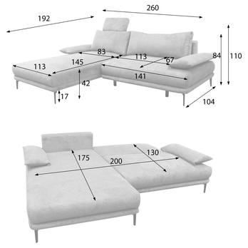 Sedacia súprava LAGACY pravá, sivá 11