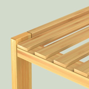 Regál LAGE 2 bambus 3