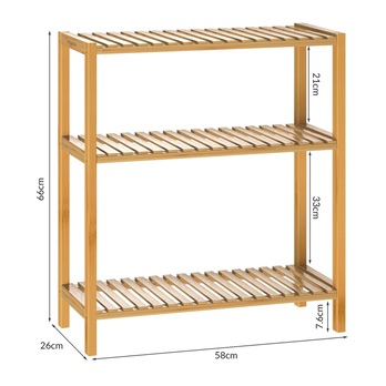 Regál LAGE 2 bambus 7