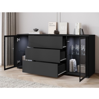 Príborník LAIMA II čierna matná 2