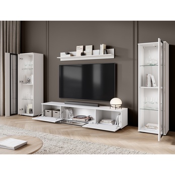 Obývacia stena LAIMA biela/biela vysoký lesk 2