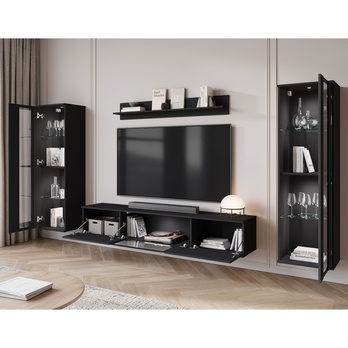 Obývacia stena LAIMA čierna 4