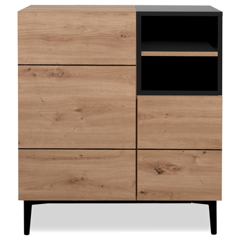 Komoda LAKKA 01A dub artisan/čierna 4