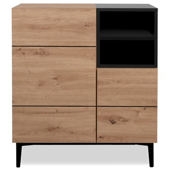 Komoda LAKKA 01A dub artisan/čierna 5