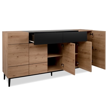 Komoda LAKKA 51A dub artisan/čierna 2