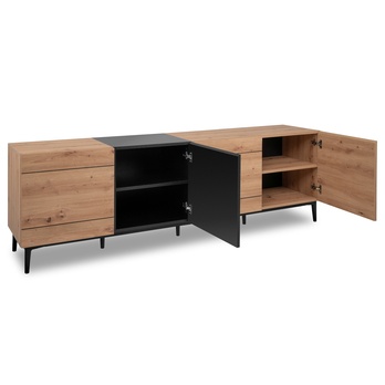 Komoda LAKKA 57A dub artisan/čierna 2