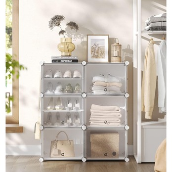 Skrinka na topánky LAKY biela 1