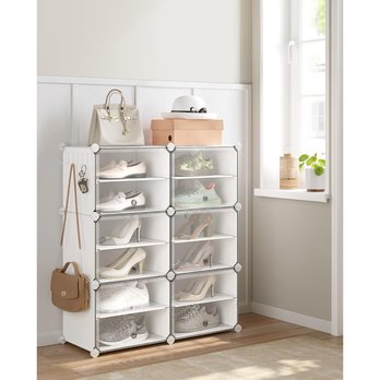 Skrinka na topánky LAKY biela 2