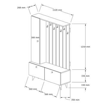 Predsieňová zostava LALA orech 4