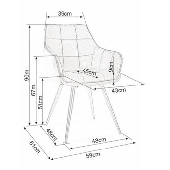 Jedálenská stolička LALAO škoricová/čierna 1