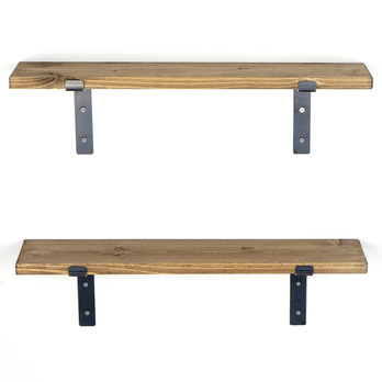 Nástenné police LAM 6 smrek/kov 2