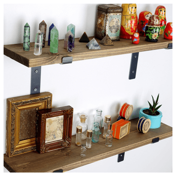 Nástenné police LAM 6 smrek/kov 4