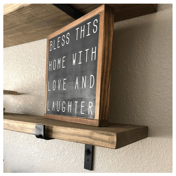 Nástenné police LAM 6 smrek/kov 6