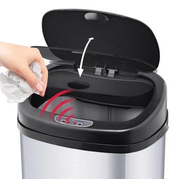 Bezdotykový kôš LAMART oceľ/plast, 42 l 2