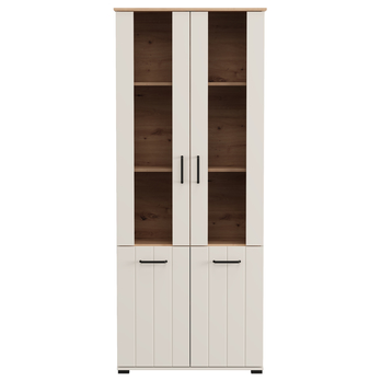 Vitrína LAMBETH kašmírová/dub artisan 3