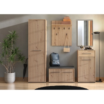 Predsieňová skriňa LANDES dub artisan/čierna 1