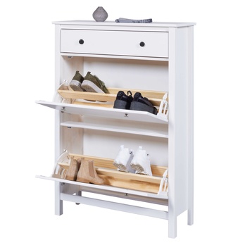 Výklopná skrinka na topánky LANDLIV biela 1