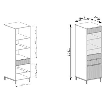 Vitrína LANKSTYL LS5 kašmírová 1