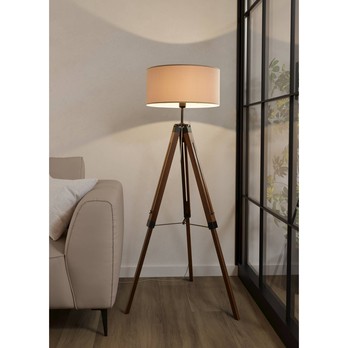 Stojacia lampa LANTADA sivohnedá 2