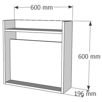 Nástenný vyklápací stôl LAPTOP biela/orech 5