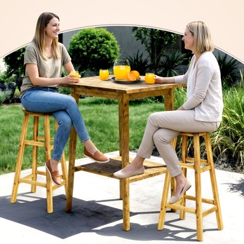 Barová stolička LARGE hnedá, sada 2 ks 1