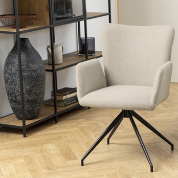 Jedálenská stolička LAURA béžová/čierna 9