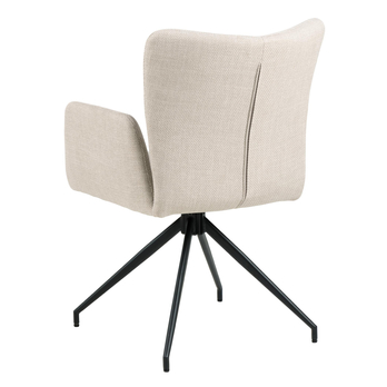 Jedálenská stolička LAURA béžová/čierna 4