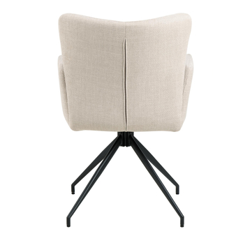 Jedálenská stolička LAURA béžová/čierna 5