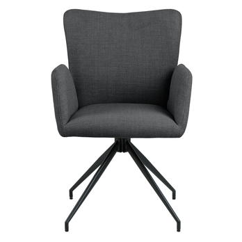 Jedálenská stolička LAURA sivá/čierna 2