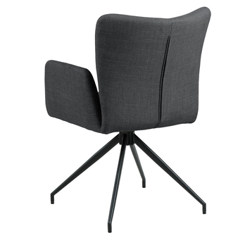 Jedálenská stolička LAURA sivá/čierna 4