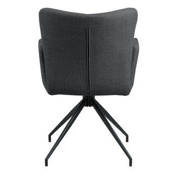 Jedálenská stolička LAURA sivá/čierna 5