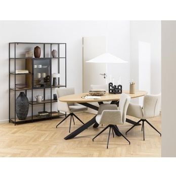 Jedálenská stolička LAURA béžová/čierna 1