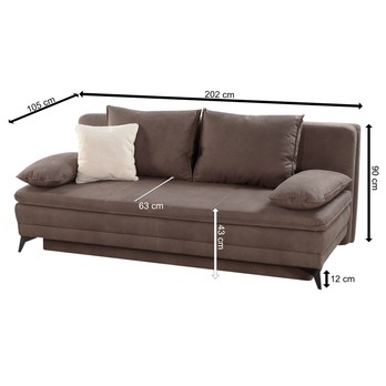 Pohovka LAURIN I tmavohnedá 3