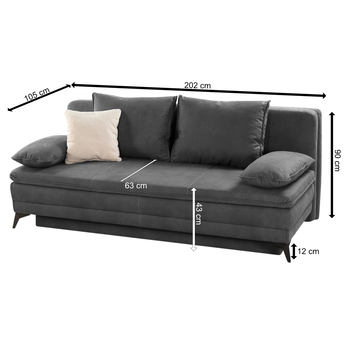 Pohovka LAURIN I tmavosivá 3