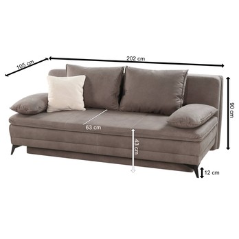 Pohovka LAURIN I svetlohnedá 3