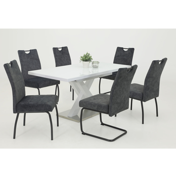 Jedálenská stolička LAURINA I S vintage antracitová, sada 2 ks 1