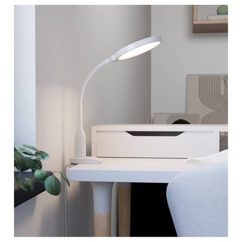Stolná lampa s klipom LAURO biela 1