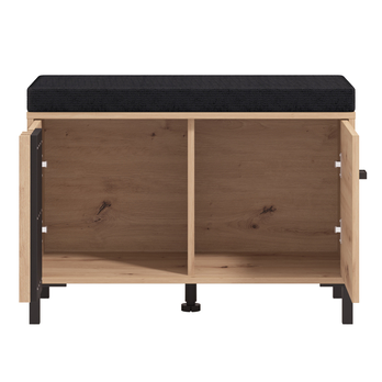 Lavica na topánky LAVAL dub artisan/čierna 2