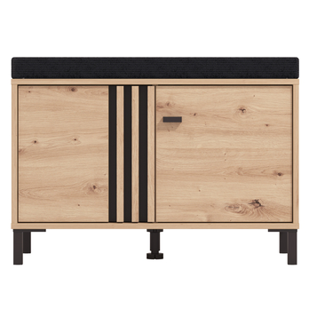 Lavica na topánky LAVAL dub artisan/čierna 3