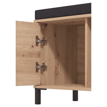 Lavica na topánky LAVAL dub artisan/čierna 4