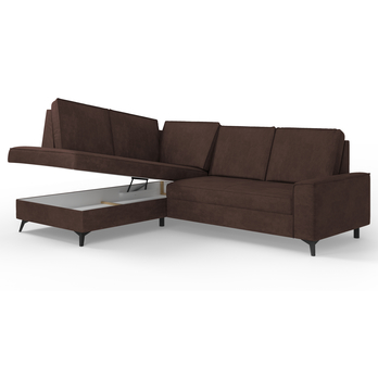 Sedacia súprava LAVERNO I ľavá, tmavohnedá 2