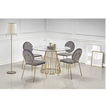 Jedálenský stôl LAVIRPAL kov/sklo 1