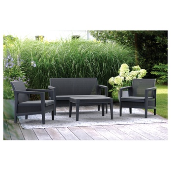 Záhradná zostava LAVONE 1 grafitová/sivá 1