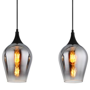 Závesné svietidlo LAVUS I čierna/dymová 4