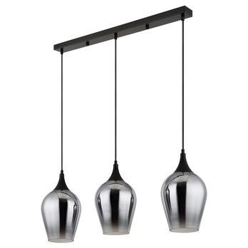 Závesné svietidlo LAVUS I čierna/dymová 2