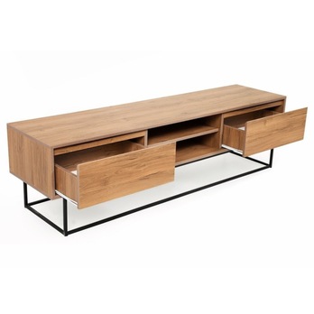 TV komoda LAXUS orech/čierna 2