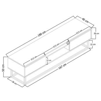 TV komoda LAXUS orech/čierna 4