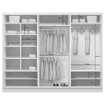 Šatníková skriňa LAYS 10 čokoládová, šírka 250 cm 1