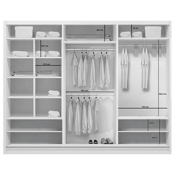 Šatníková skriňa LAYS 12 dub sonoma, šírka 250 cm 2